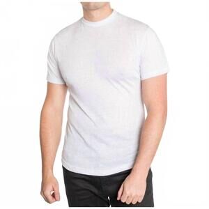 NEW HAWKS BAY hem curve premium cotton crew neck t-shirt in white